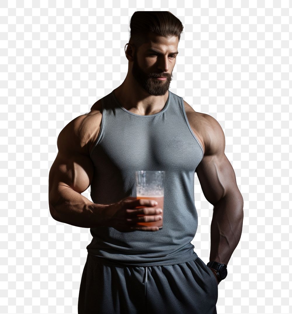 PNG  Drink checker adult determination bodybuilding. AI generated Image by rawpixel.