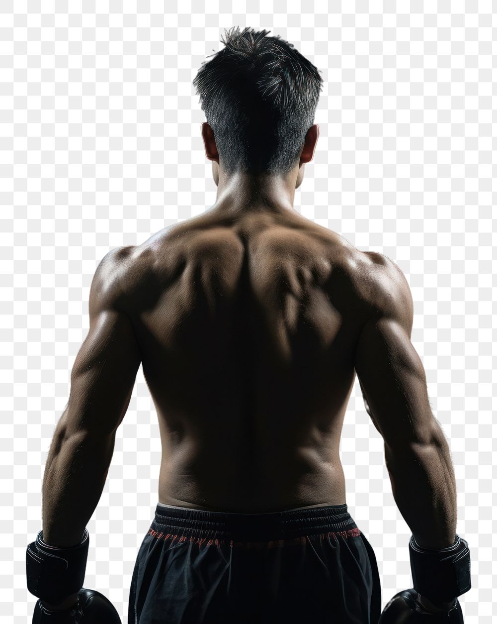 PNG  Muay Thai class adult back determination. AI generated Image by rawpixel.