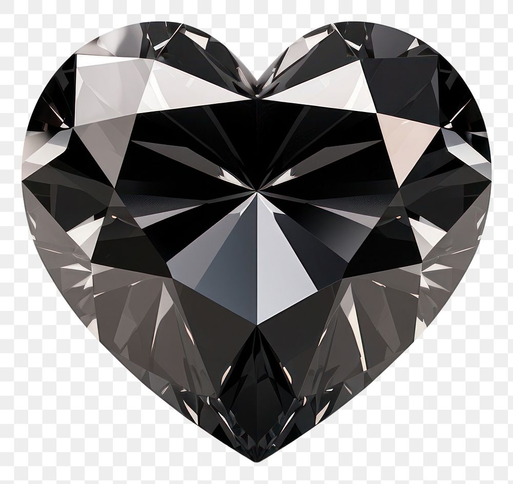 PNG Black heart gemstone jewelry diamond