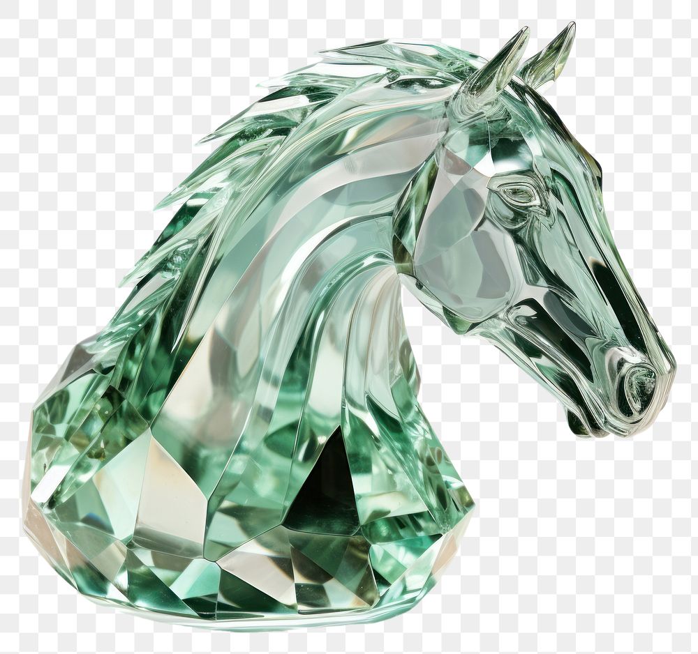 PNG Horse head gemstone jewelry crystal. 