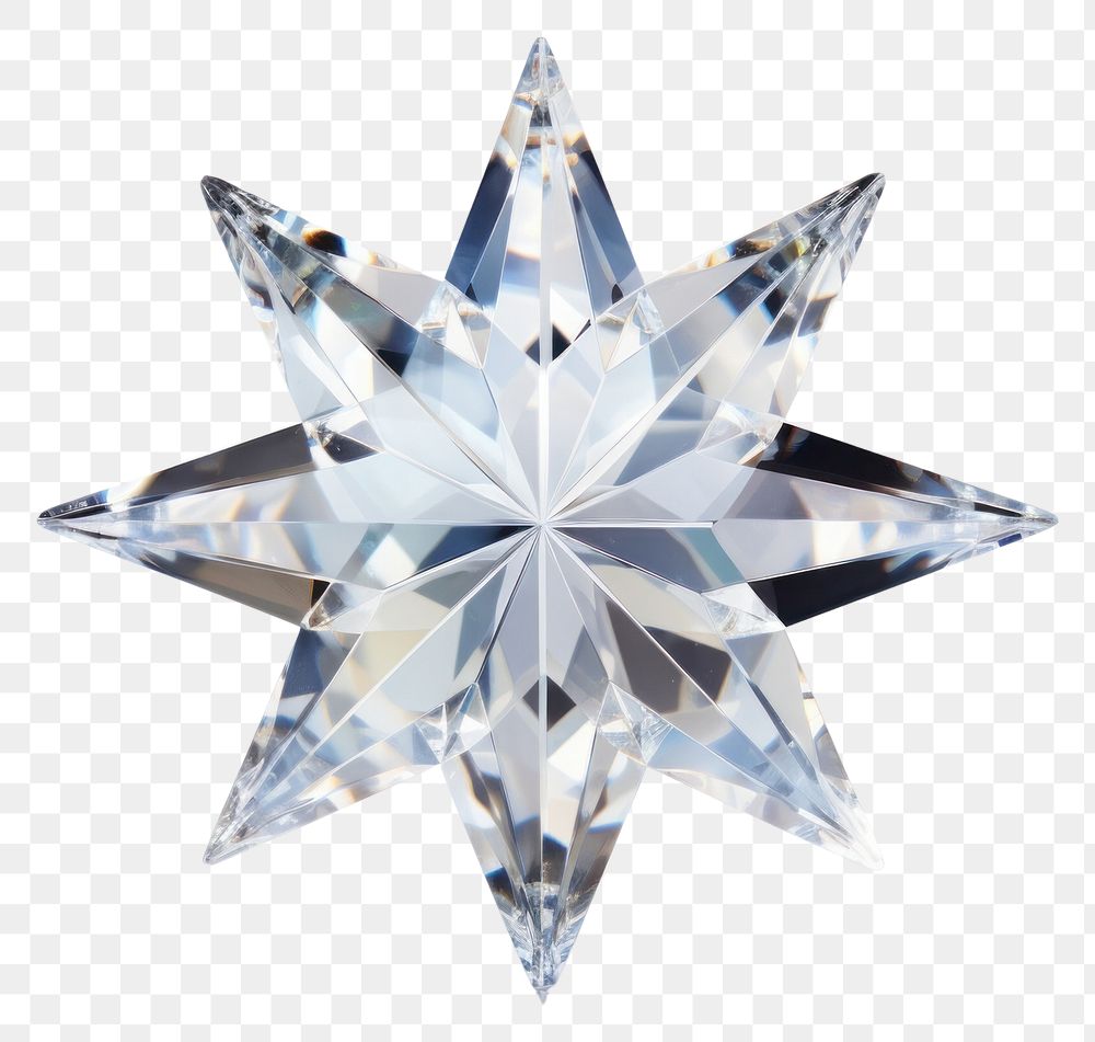 PNG White star gemstone crystal jewelry