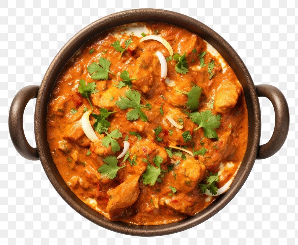 PNG  Indian butter chicken curry dish food meat. AI generated Image by rawpixel.