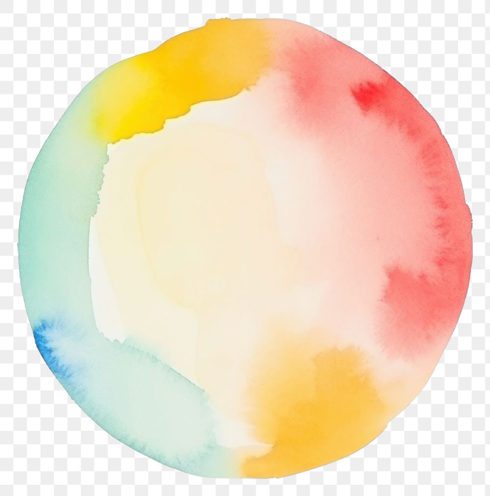 PNG Colorful circle shape paint white background creativity. AI generated Image by rawpixel.
