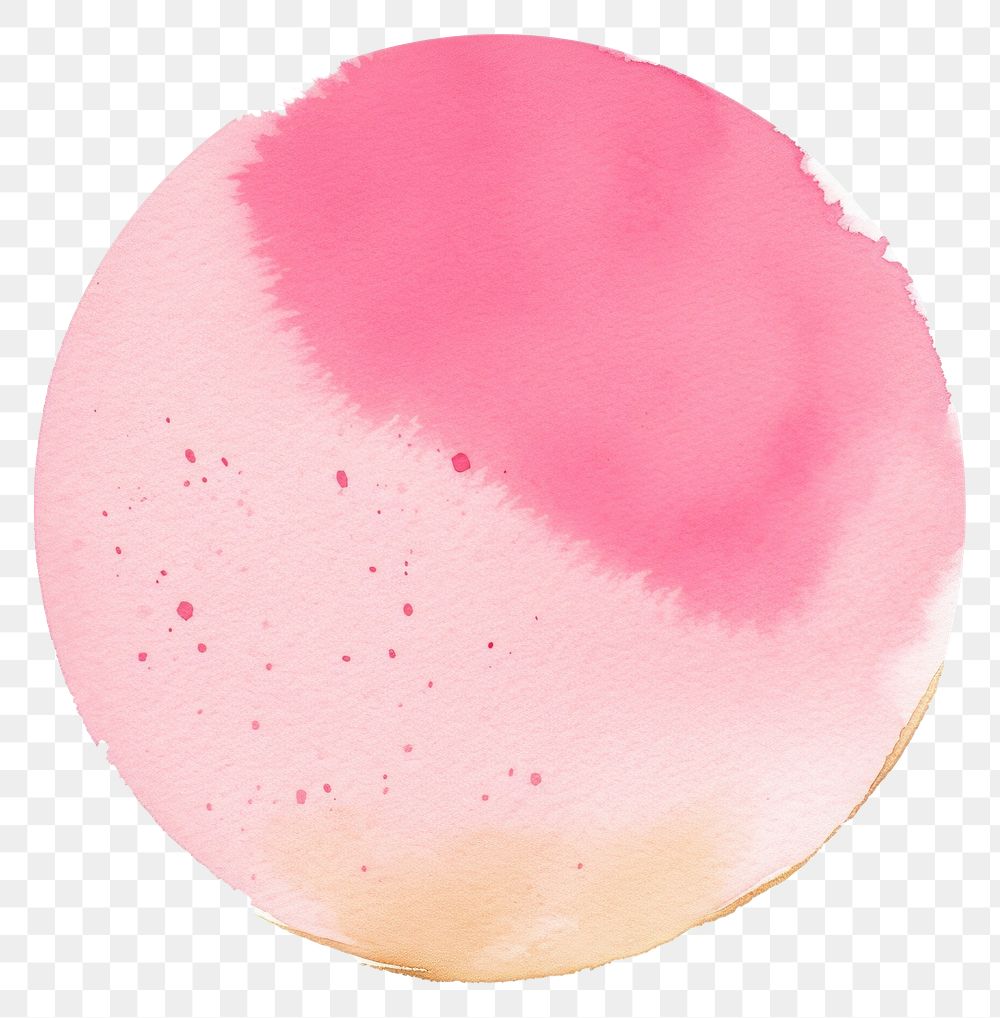 PNG Pink circle shape paint white background confectionery. AI generated Image by rawpixel.