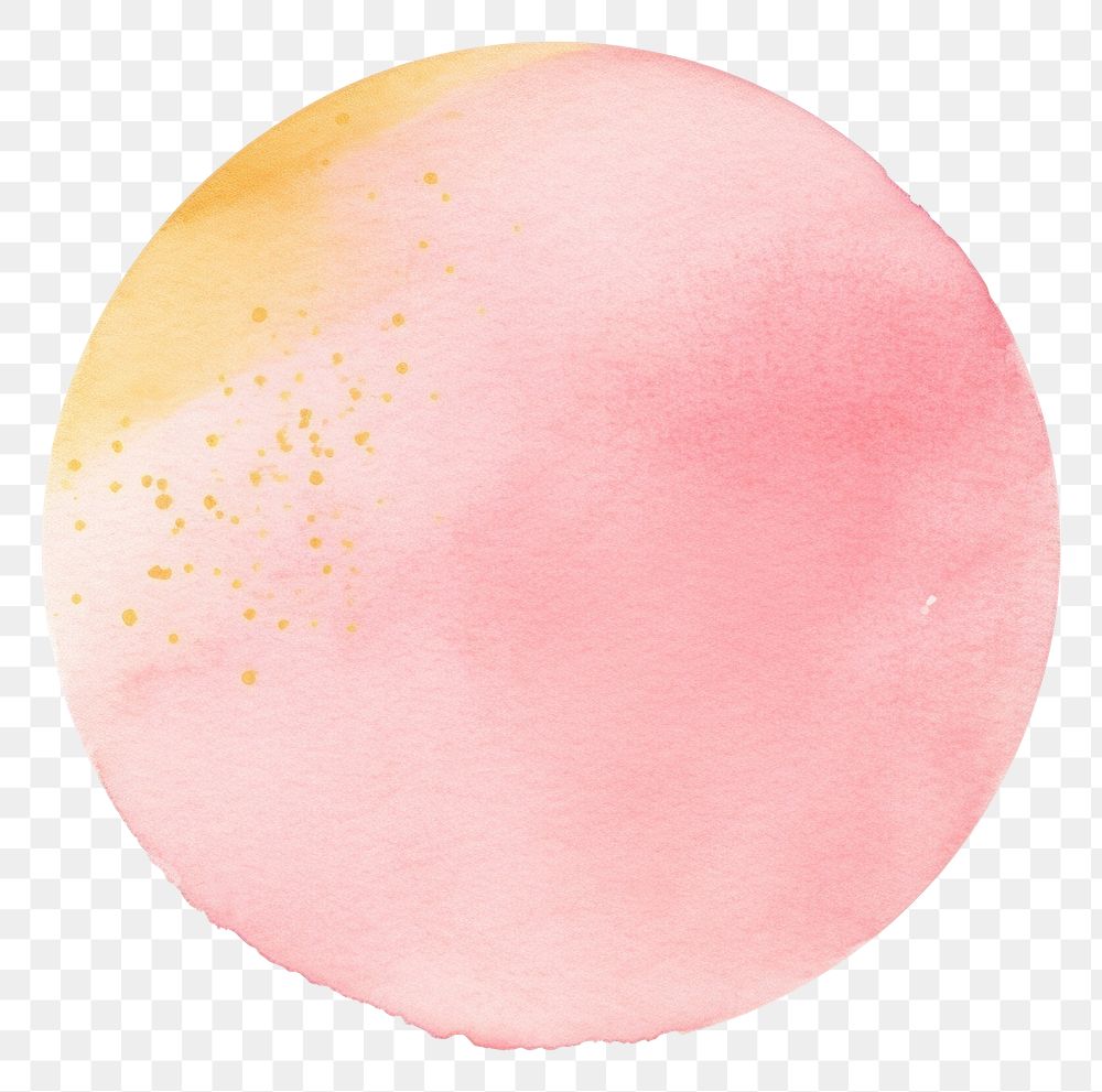 PNG Pink circle shape paint white background creativity. AI generated Image by rawpixel.