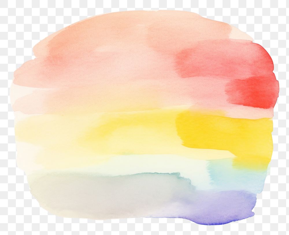 PNG Rainbow abstract shape painting white background creativity. AI generated Image by rawpixel.