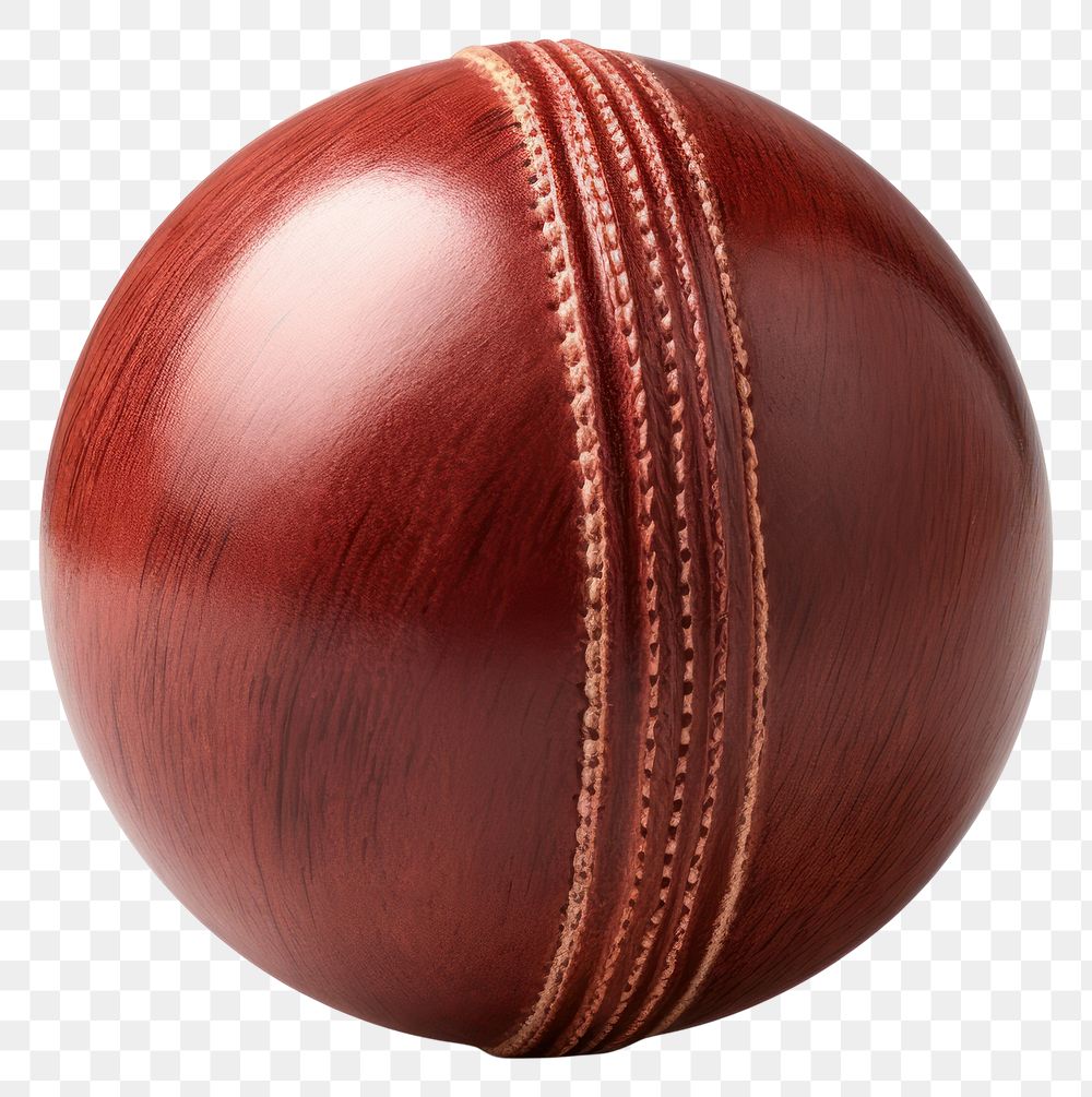 PNG  Cricket ball sphere sports white background. AI generated Image by rawpixel.