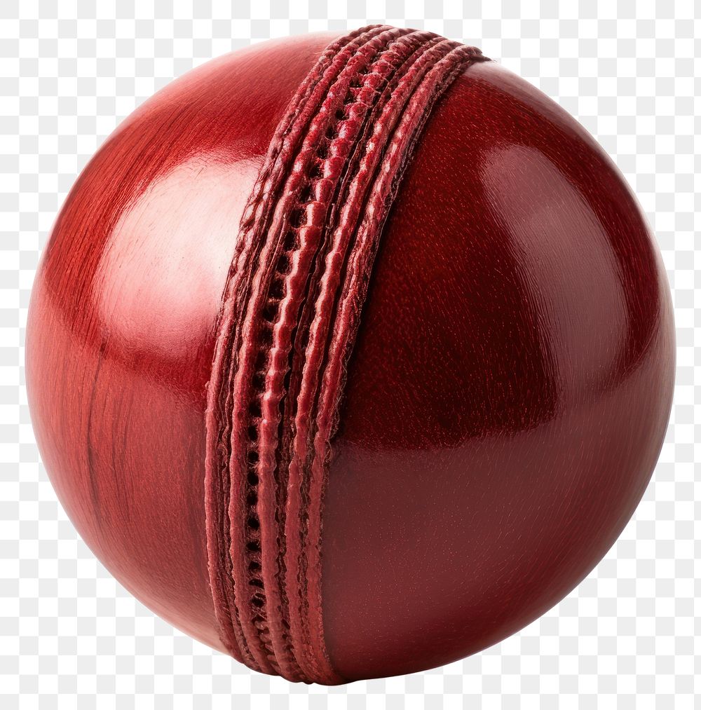 PNG  Cricket ball sphere sports white background. AI generated Image by rawpixel.