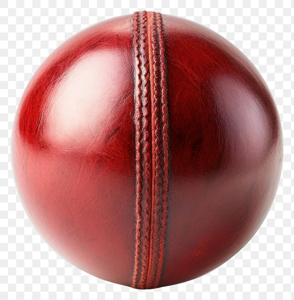 PNG  Cricket leather ball sphere sports white background. AI generated Image by rawpixel.