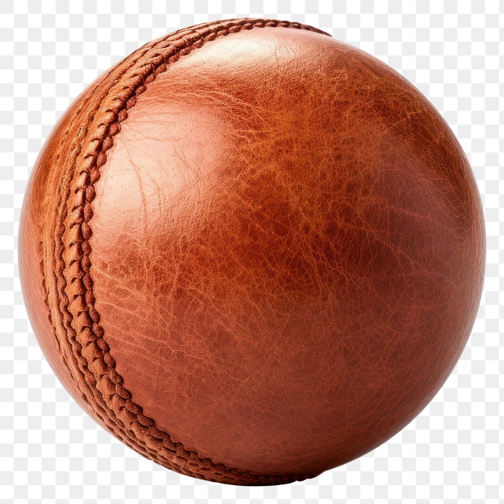 PNG  Cricket leather ball sphere sports white background. AI generated Image by rawpixel.