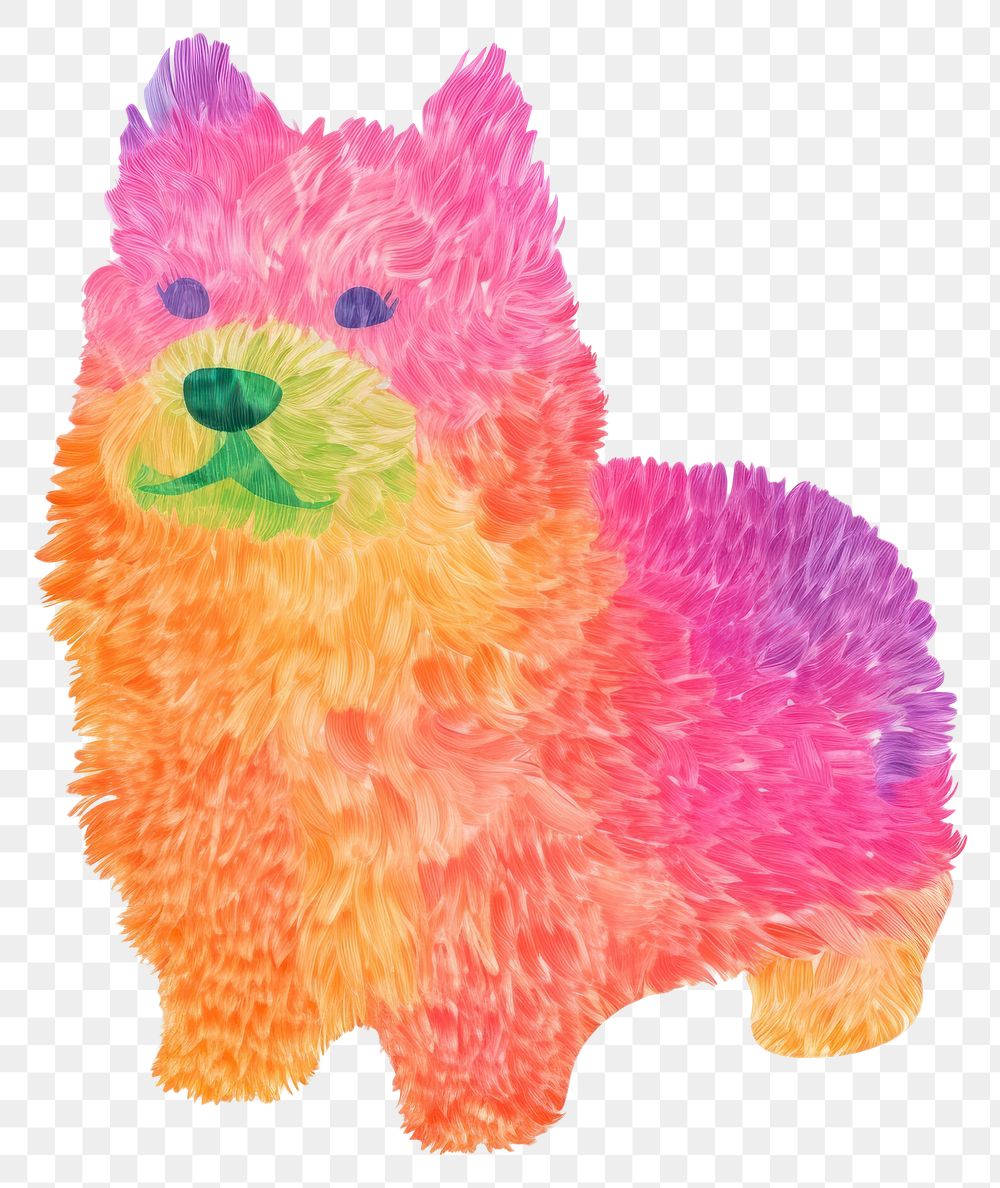 PNG Dog white background representation pomeranian. 