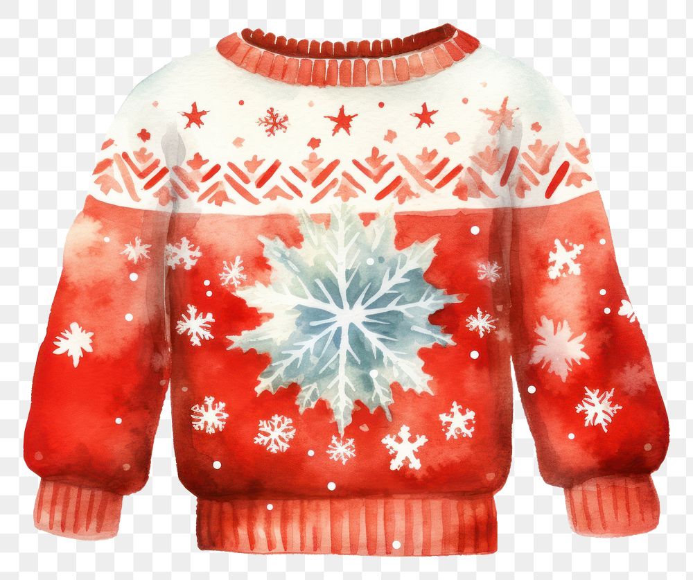 PNG Christmas sweater sweatshirt white background celebration. AI generated Image by rawpixel.