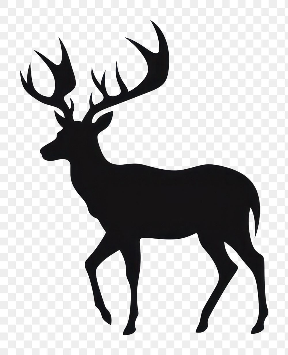 PNG Deer silhouette wildlife animal. AI generated Image by rawpixel.