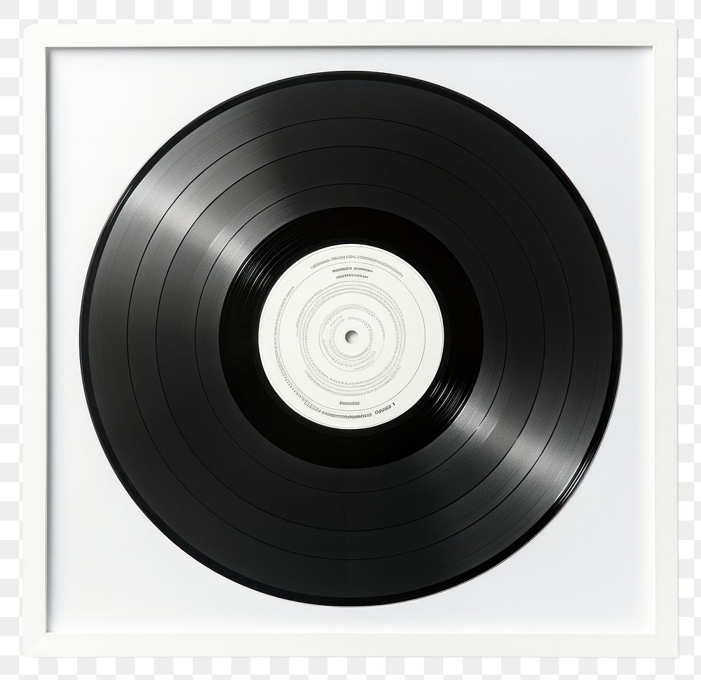 PNG  Record album white white background electronics. AI generated Image by rawpixel.
