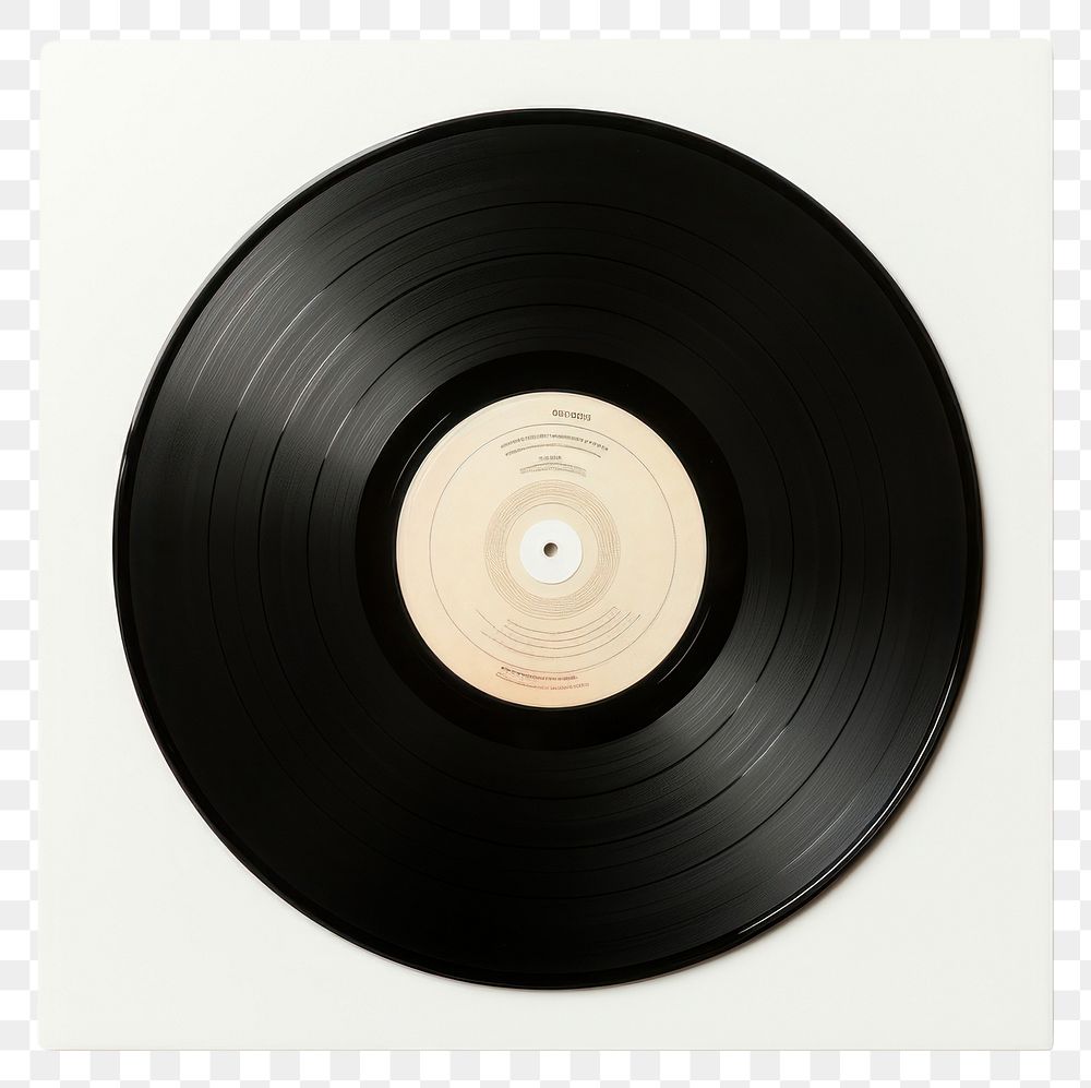 PNG  Record album white background gramophone technology. AI generated Image by rawpixel.