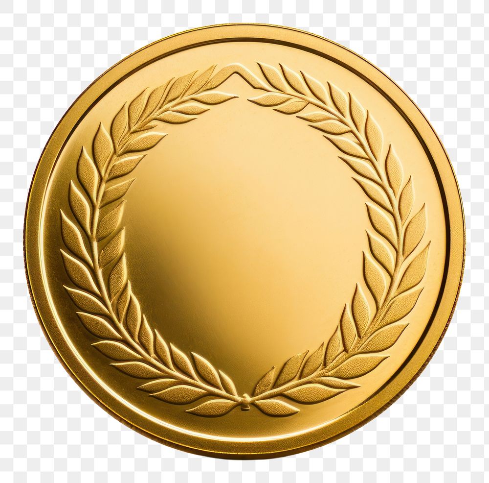 PNG Gold coin or medal money metal. AI generated Image by rawpixel.