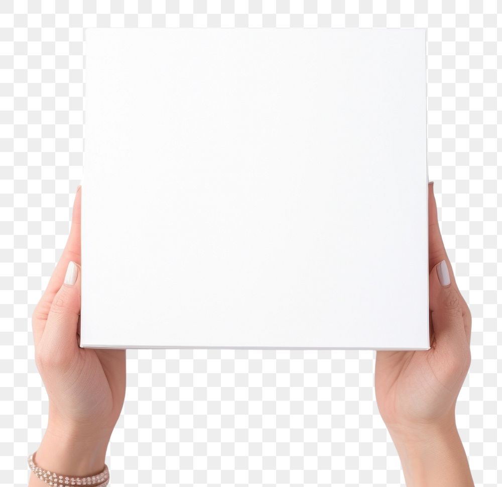 PNG Box hand paper white. AI generated Image by rawpixel.