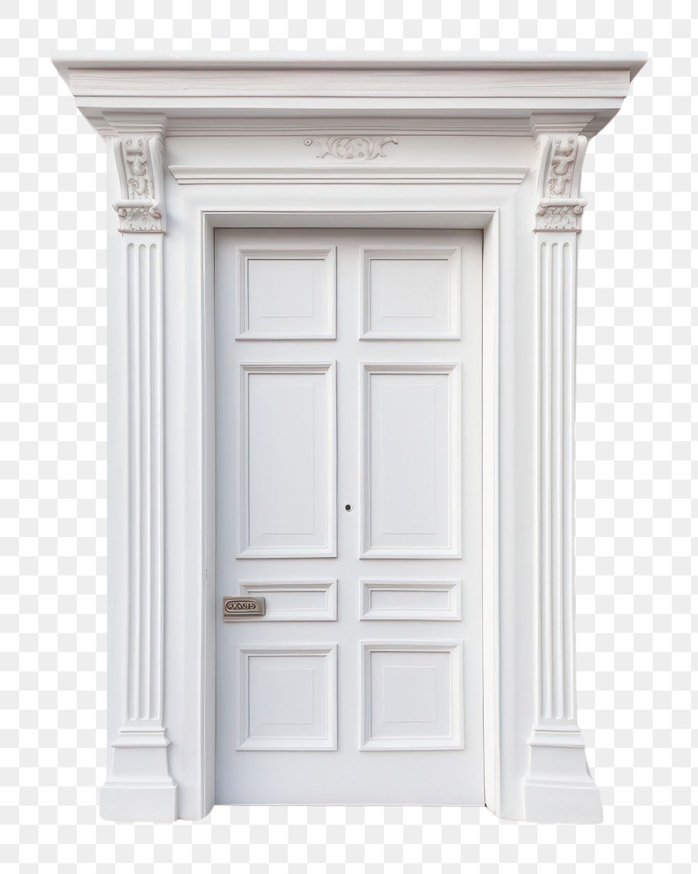 PNG Door white white background architecture. 
