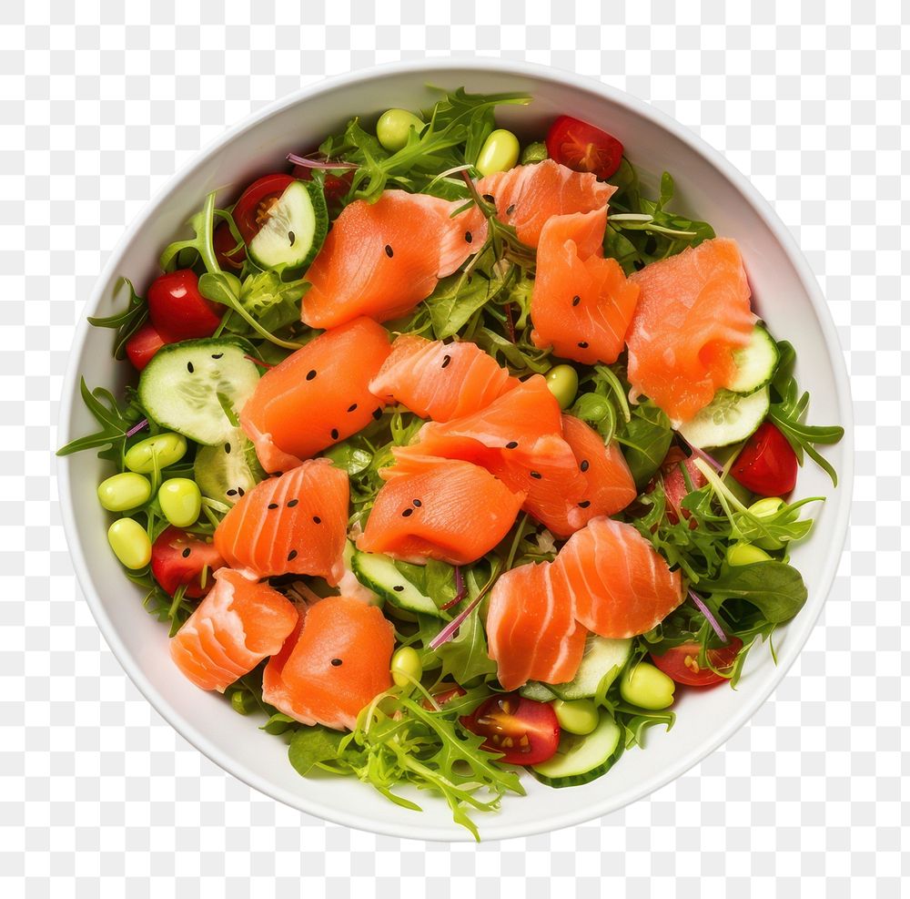 PNG Healthy food seafood salmon salad