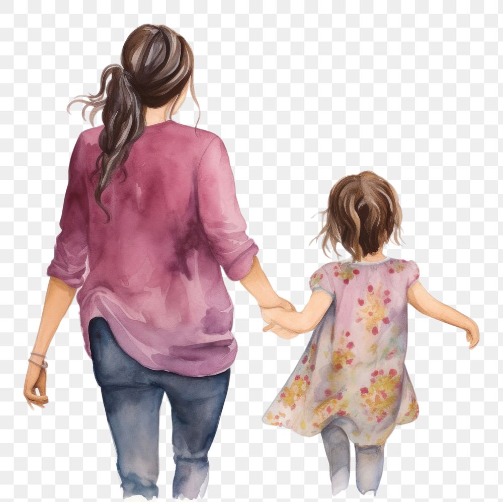 PNG Mothers walking adult child. AI generated Image by rawpixel.