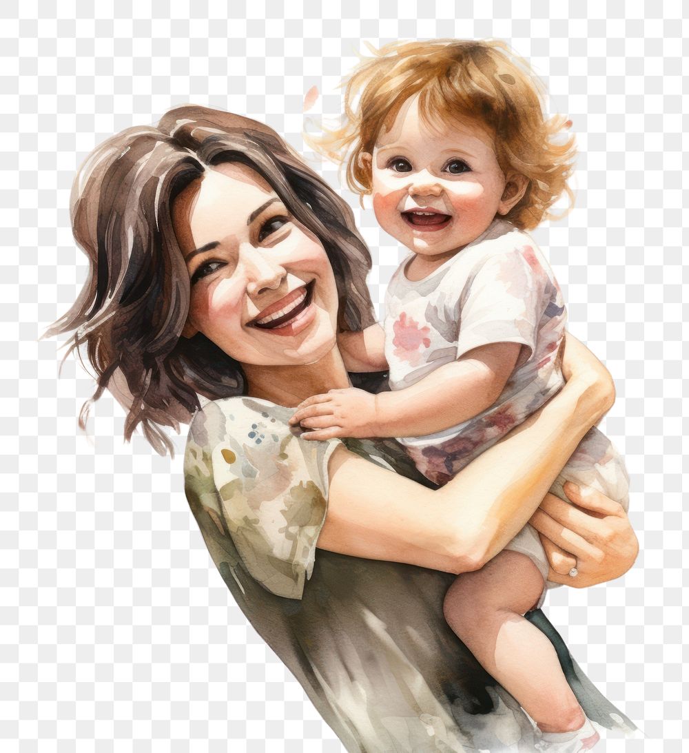 PNG Mother laughing portrait smiling. AI generated Image by rawpixel.