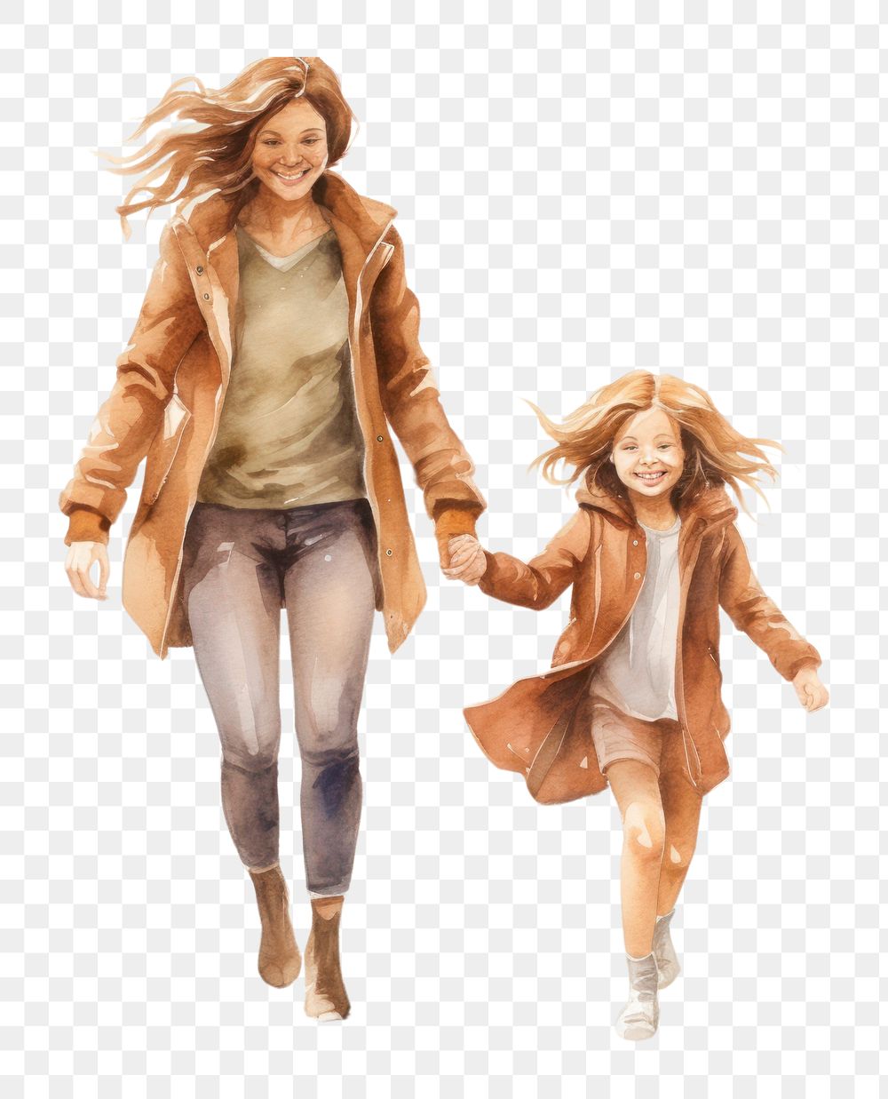 PNG Mothers smiling walking adult. AI generated Image by rawpixel.