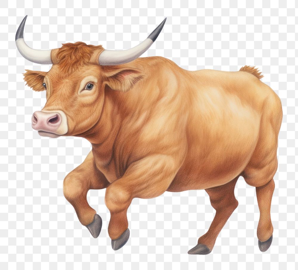 PNG Livestock buffalo cattle mammal. AI generated Image by rawpixel.
