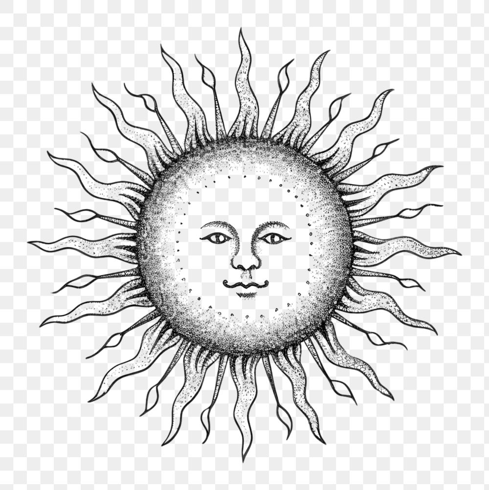 PNG  Sun drawing sketch art. AI generated Image by rawpixel.