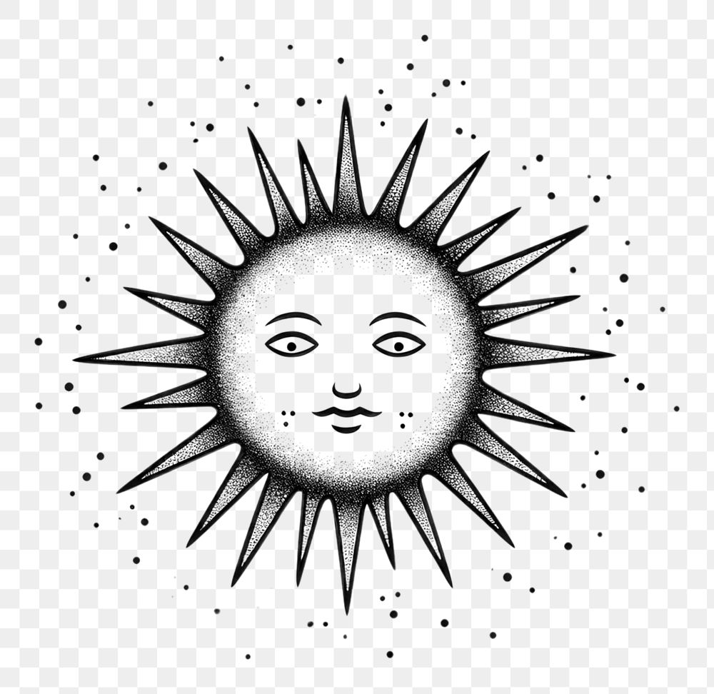 PNG  Sun drawing sketch illustrated. AI generated Image by rawpixel.
