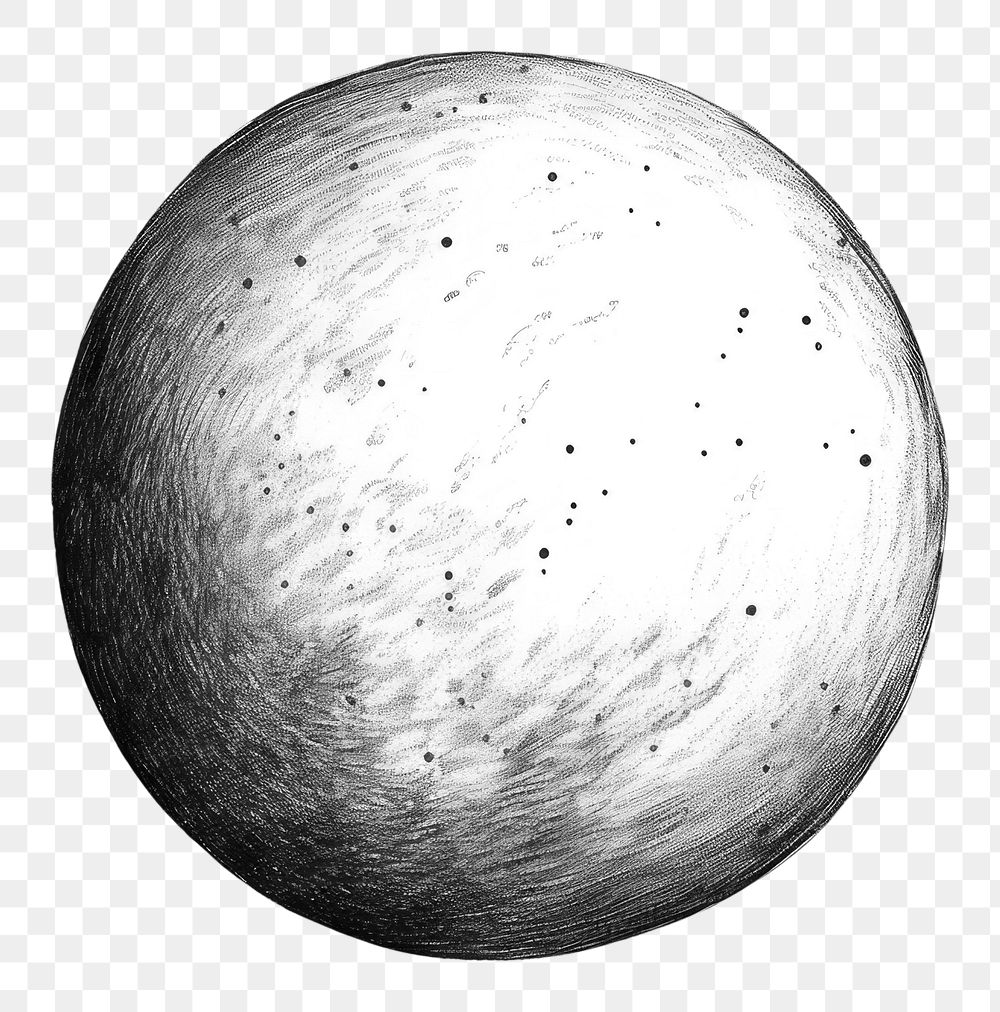 PNG  Fullmoon sphere space white background. AI generated Image by rawpixel.