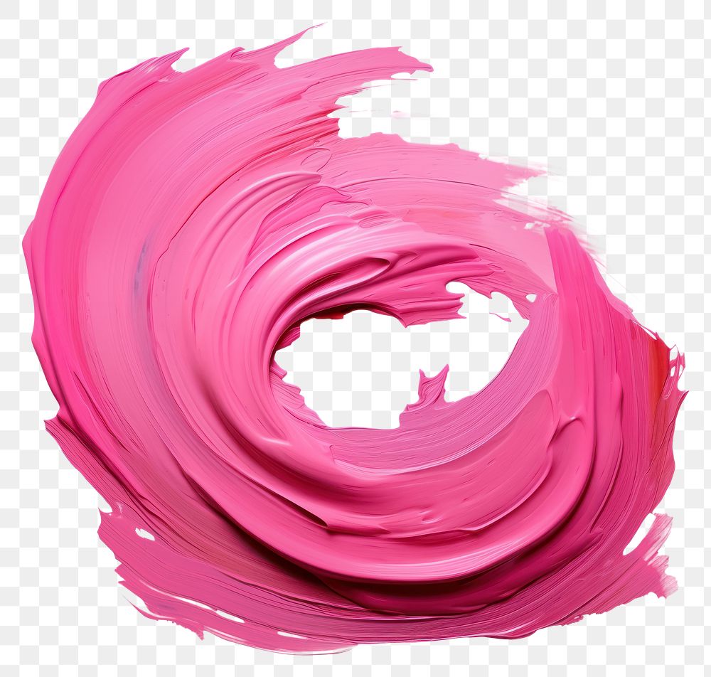 PNG  Pink thick paint stroke petal white background splattered. AI generated Image by rawpixel.