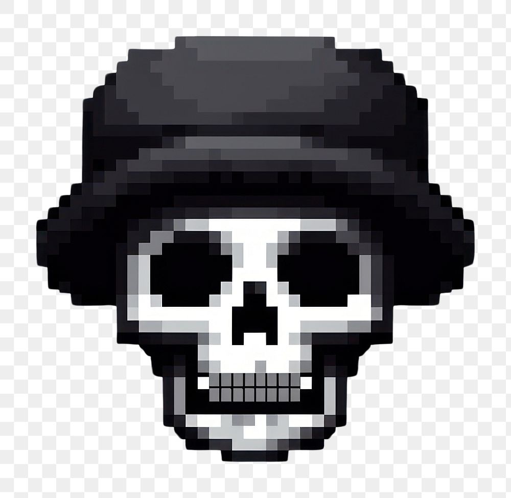 PNG Black bones skull white background creativity pixelated. AI generated Image by rawpixel.