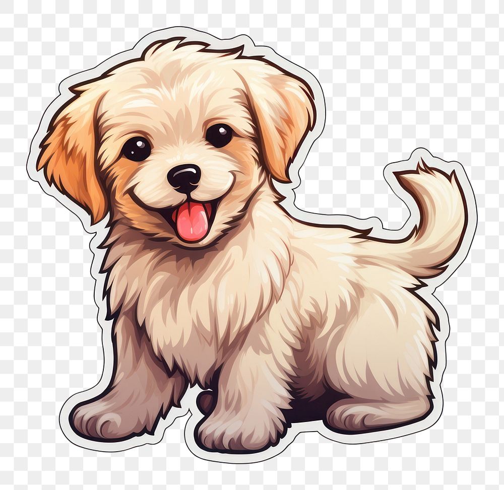 PNG Cute dog sticker animal mammal puppy. AI generated Image by rawpixel.