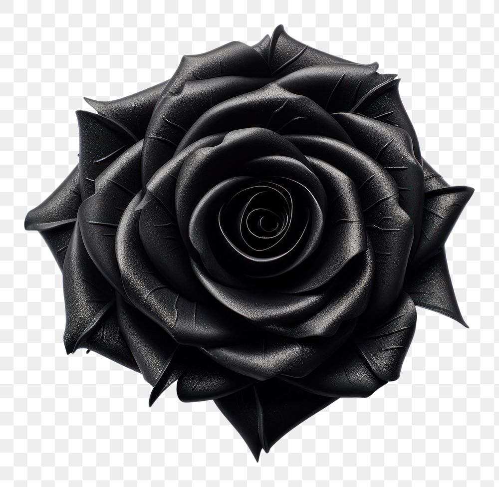 PNG Black rose flower plant white background. AI generated Image by rawpixel.