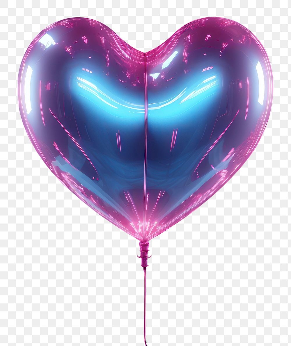 PNG Heart balloon night illuminated celebration. AI generated Image by rawpixel.
