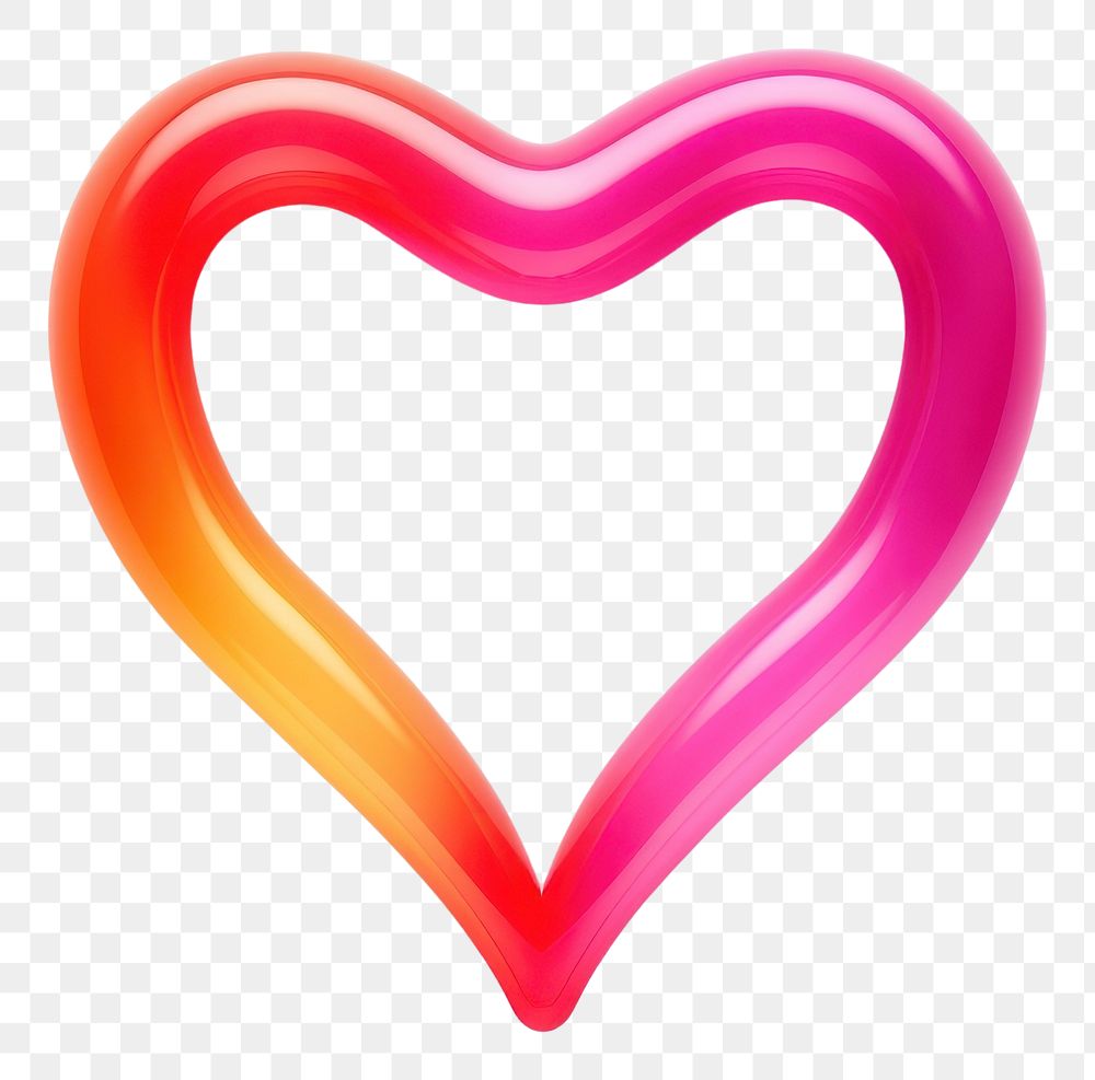 PNG  Pink heart shape white background creativity. AI generated Image by rawpixel.