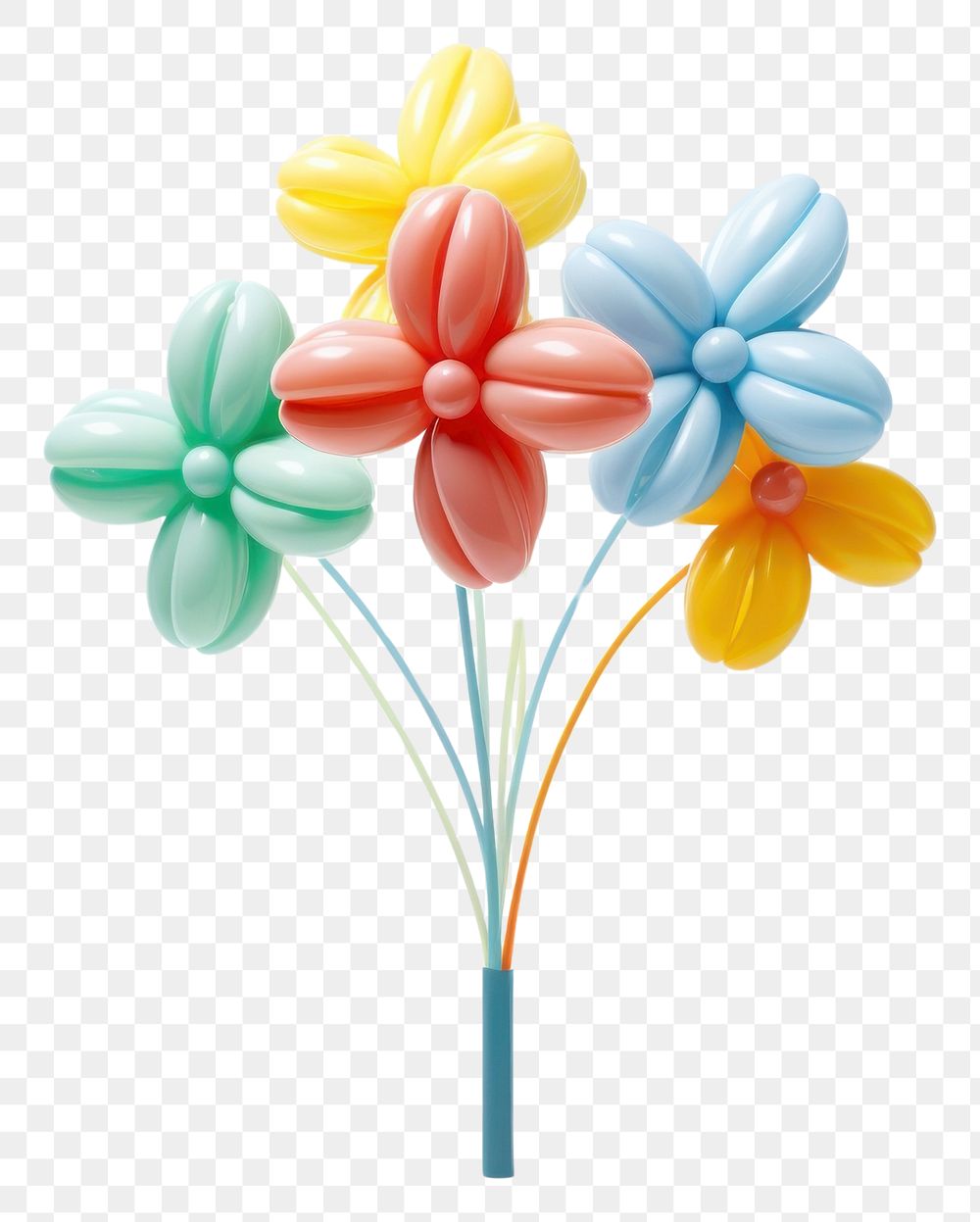 PNG  Flower bouquet balloon candy toy. AI generated Image by rawpixel.