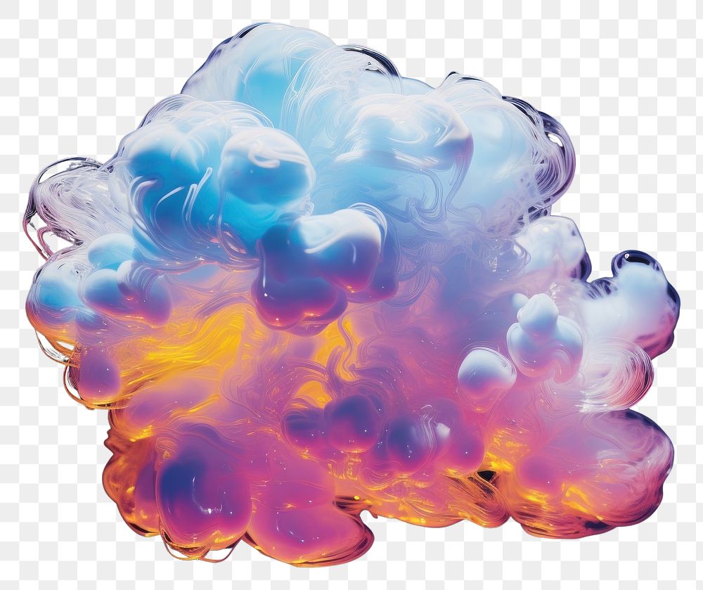 PNG A smoke Cloud isolated on clear solid background cloud black background invertebrate. AI generated Image by rawpixel.