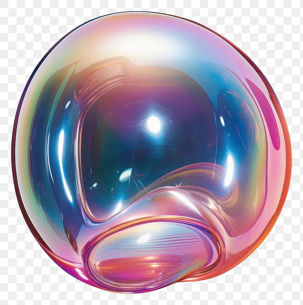 PNG An iridescence Bubble isolated on clear white solid background bubble sphere black background