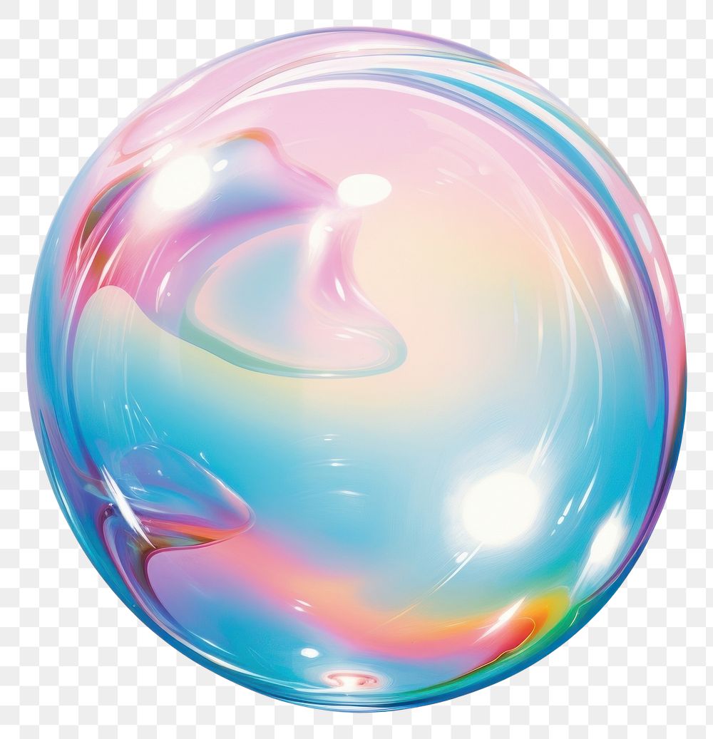 PNG An iridescence Bubble isolated on clear pale solid white background bubble sphere lightweight. 