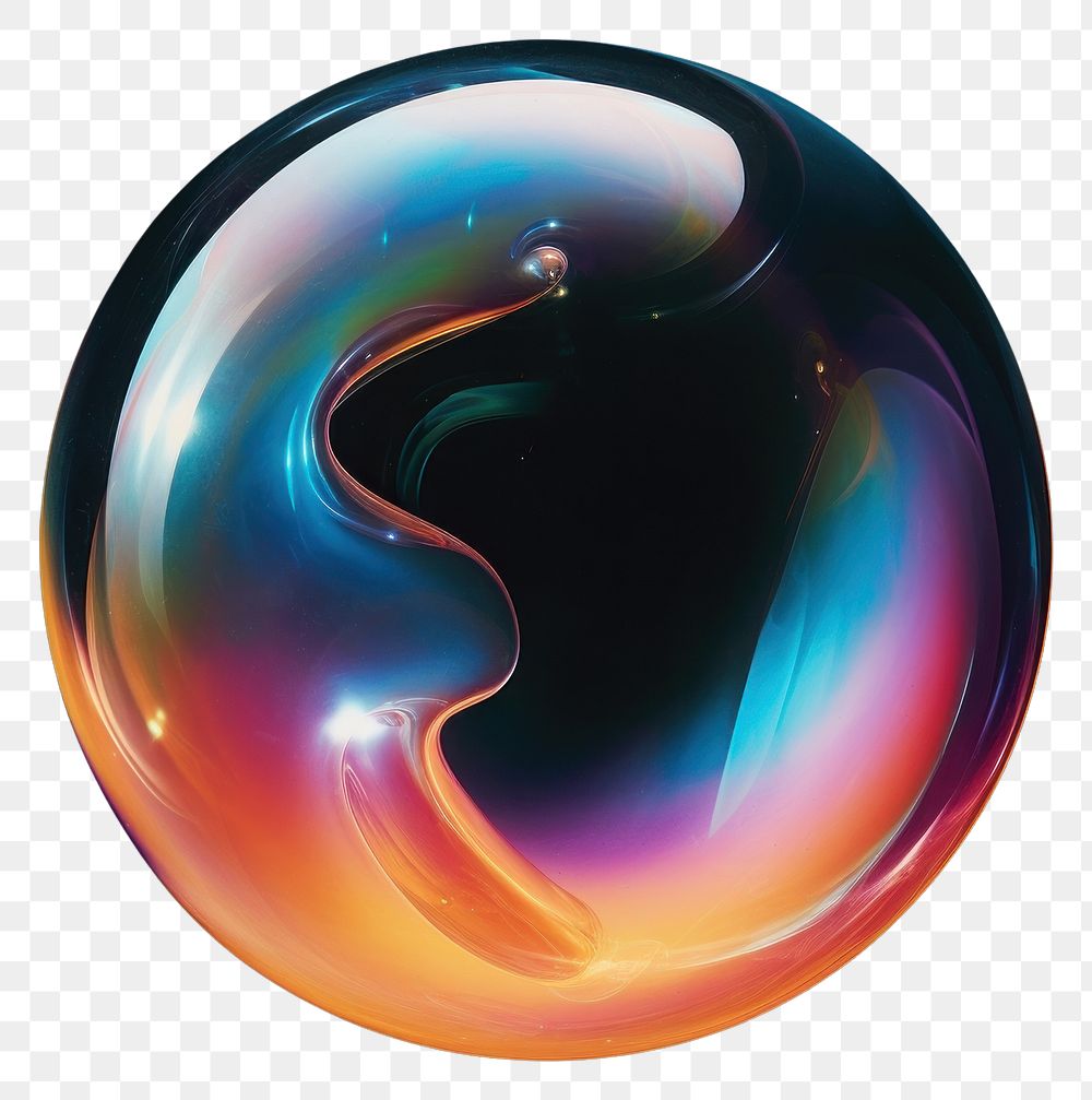 PNG An iridescence Bubble isolated on clear white solid background bubble black background lightweight. 