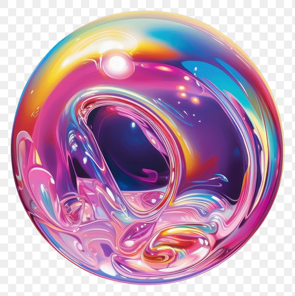 PNG An iridescence Bubble isolated on clear white solid background bubble pattern sphere