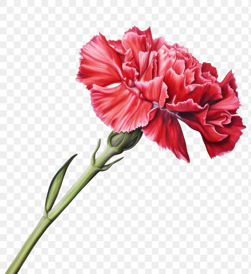 PNG  Carnation carnation flower plant. AI generated Image by rawpixel.