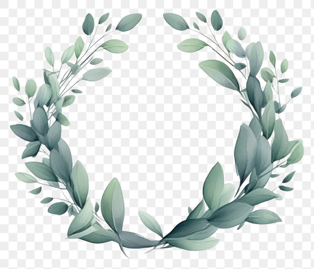 PNG  Wreath plant leaf pattern. AI generated Image by rawpixel.