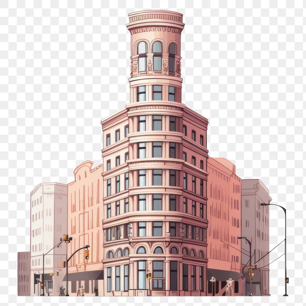 PNG Toronto Flatiron architecture building tower. AI generated Image by rawpixel.