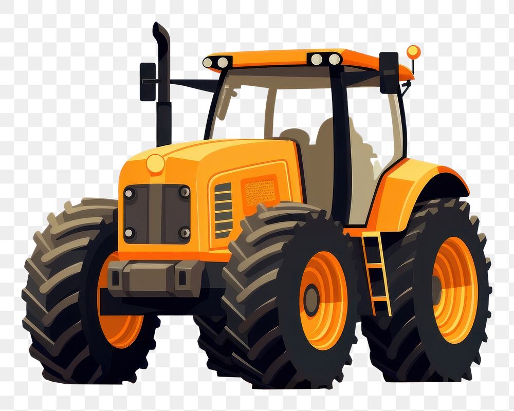PNG Tractor  vehicle white background. AI generated Image by rawpixel.