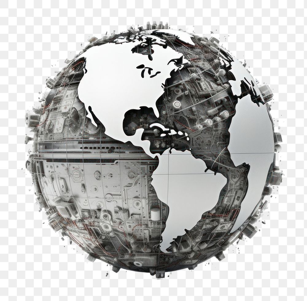 PNG Technology globalization sphere planet globe. AI generated Image by rawpixel.