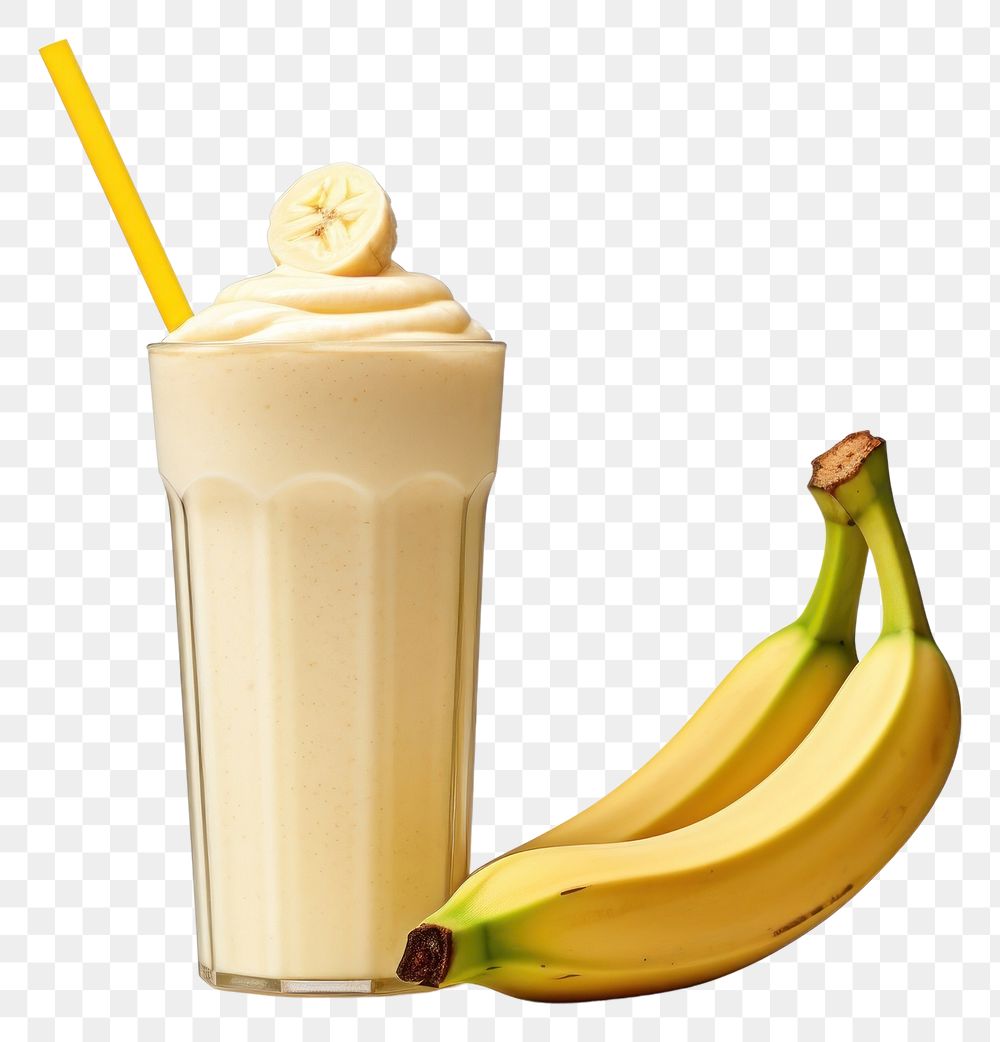PNG  Banana smootie milkshake smoothie fruit. AI generated Image by rawpixel.
