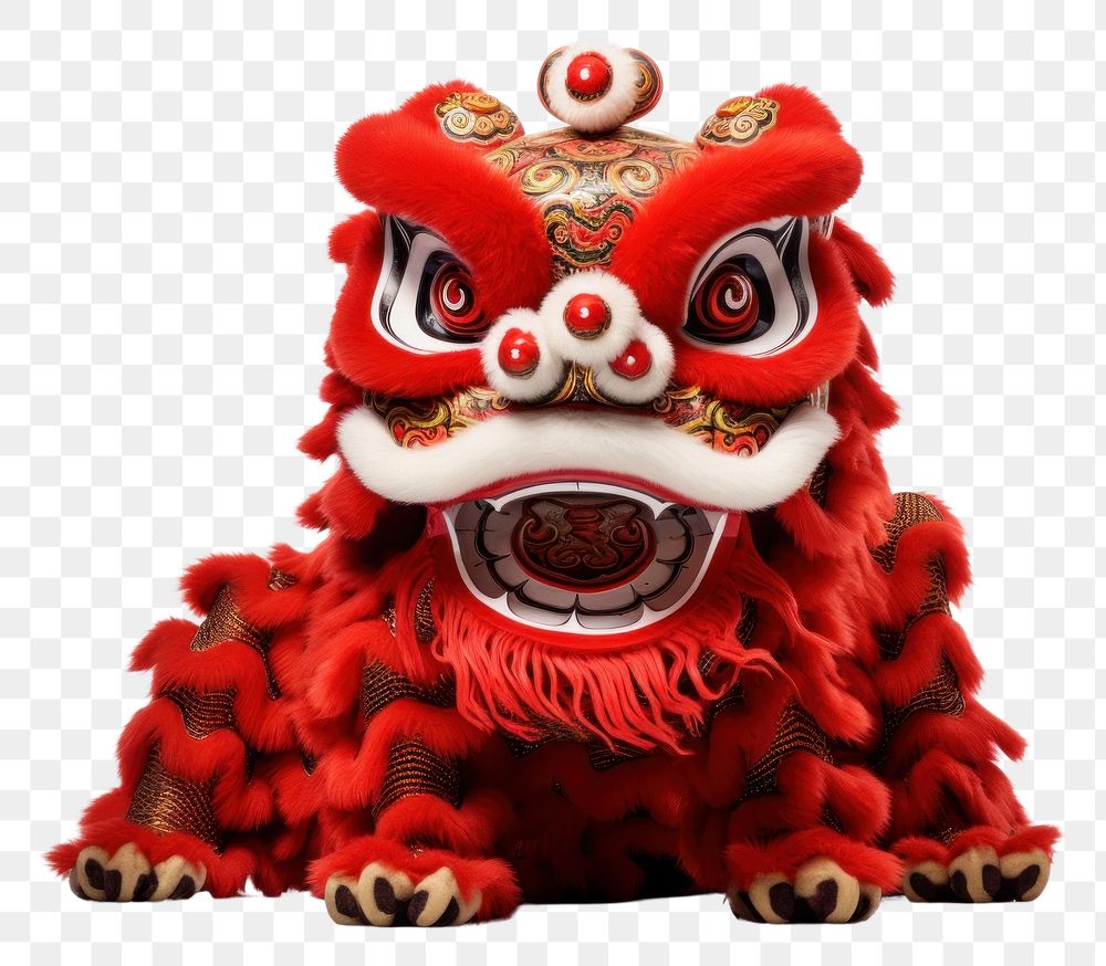 PNG Chinese lion dance festival toy representation