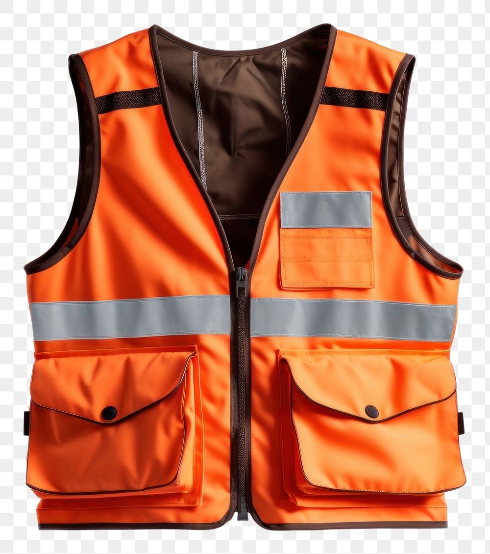 PNG Safety vest white background firefighter protection. AI generated Image by rawpixel.